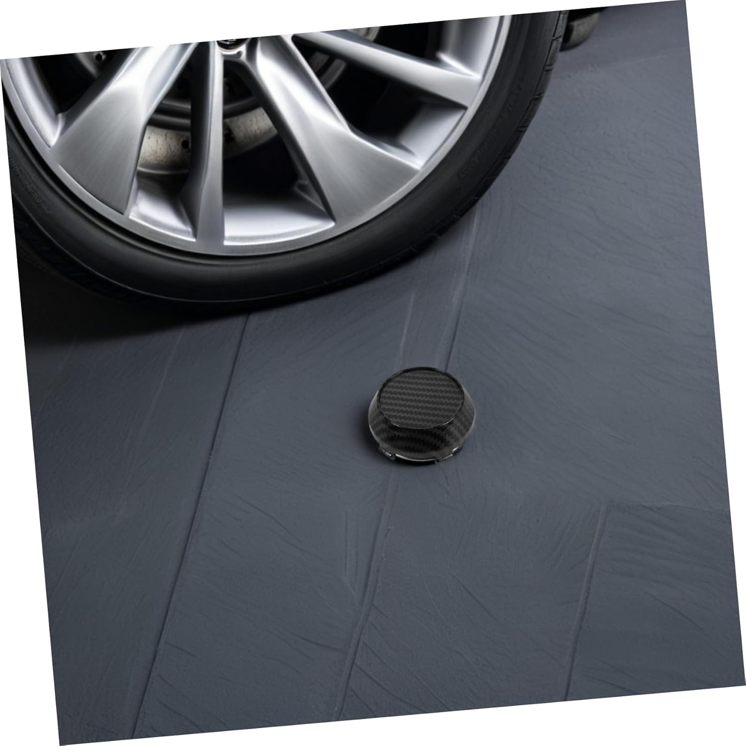 BESTOYARD 4Pcs Carbon Fiber Hubcaps Wheel Caps Center for Car Wheel Center Cover Raised Design for Enhanced Visual Appeal Vehicles image number 2