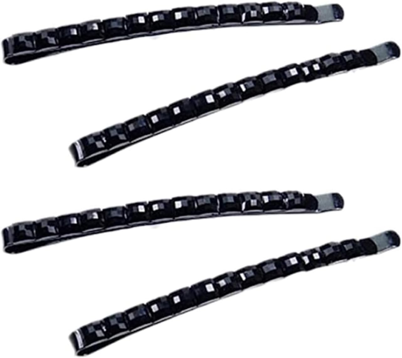 4 Pieces Black Rhinestone Hair Clips Shiny Hair Pin Crystal Diamond Hairpin Hairpin Sparkly Hair Decoration for Women Bangs Metal Hair Clip Hairpins Clip