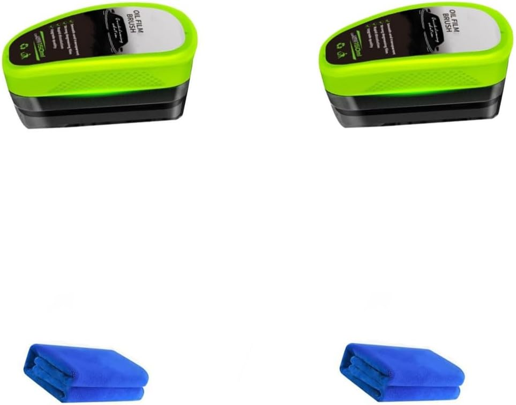 Reusable Automotive Oil Film Cleaning Brush - Oil Film Wipe, Remover for Car Windshield Glass, Improves Clarity 2Pcs