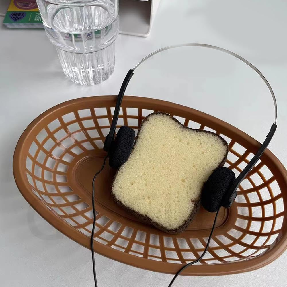 Retro Headphones Throwback 80S 90S Design,Mini Stereo Lightweight Headphones with Cord,Small on Ear Headphones,Vintage Headset Wired for Phone Tablet - Orange image number 6