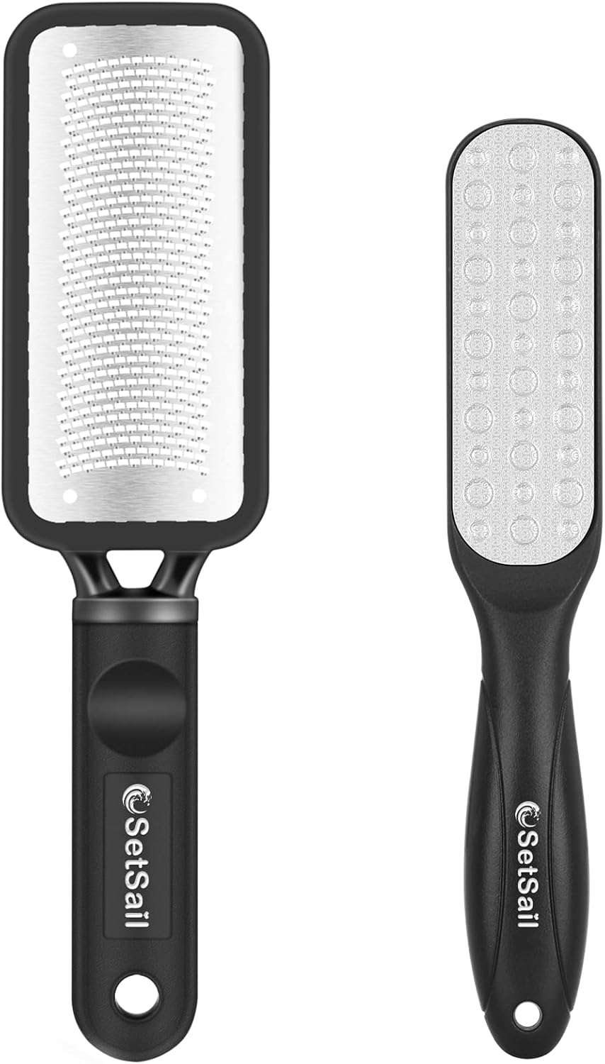 Setsail Pedicure Tools for Feet&mdash;Callus Remover for Feet, Foot Scrubber for Hard Skin, Foot File, Heel Scraper for Cracked Heels, Stainless Steel Foot Rasp (2 Pack) image number 5