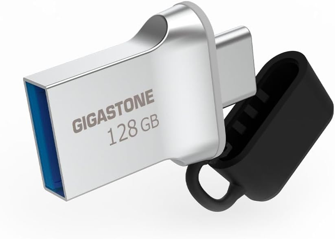 GIGASTONE Z50 128GB 2-In-1 Dual OTG Flash Drive USB 3.2 Gen 1 USB Type C and Type A, Metal Memory Stick, Reliable Performance & Durable, USB 2.0 / USB 3.0 / USB 3.1 Interface Compatible image number 3