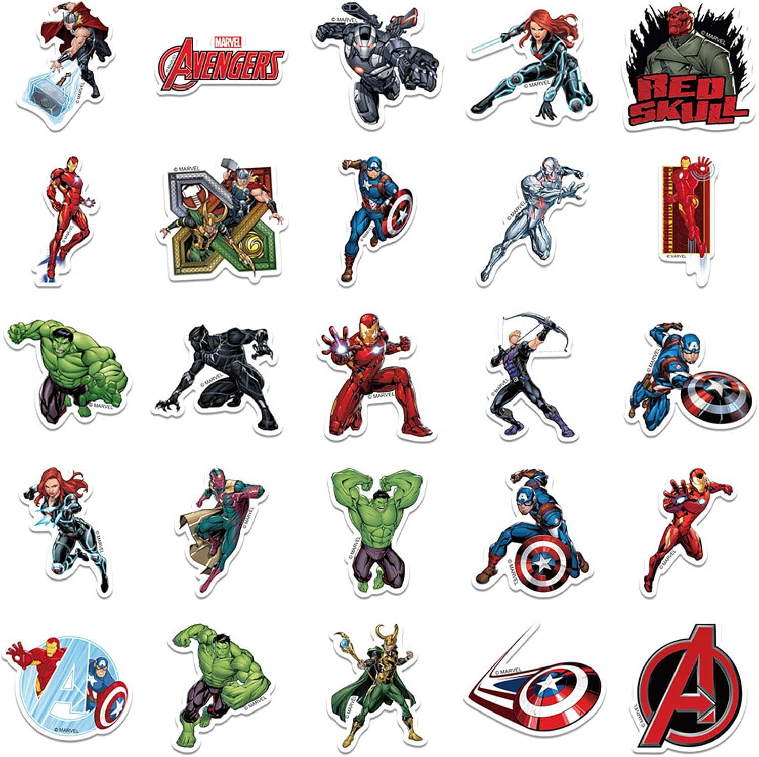 50Pcs Superhero Stickers for Laptop Decals, Avengers Stickers for Teens, Boys, Adults, Waterproof Vinyl Computer Stickers for Laptop Luggage Computer Stickers Decals Party Favors. - Blue-Tiger image number 2
