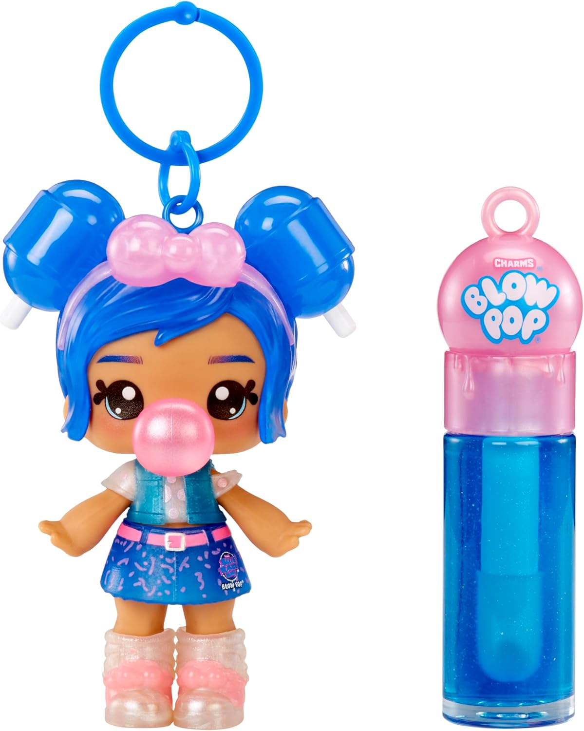 Yummiland X Licensed Sweets Lip Gloss Doll: Blow Pop - Lulu Raspberry - Includes 1 Doll, DIY Lip Gloss + Removable Keychain, Cosmetic Play, Collectible, Suitable for Children Ages 4+ image number 1