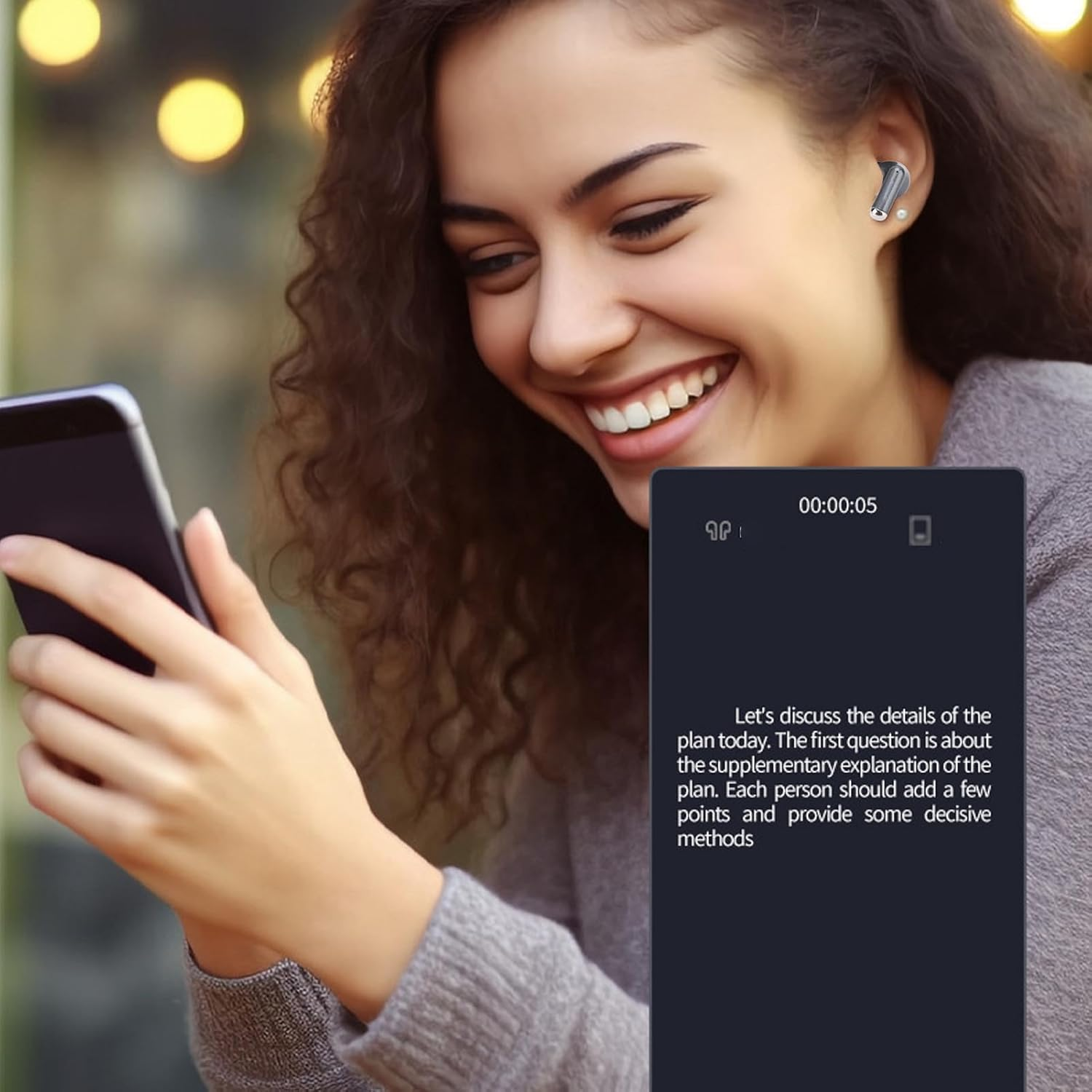 Zopsc 140 Language Translation Earbuds Wireless, Real Time AI Translator with Bluetooth 5.4, High Accuracy, 30H Battery, Touch Control, for Business Meetings Travel Abroad image number 6