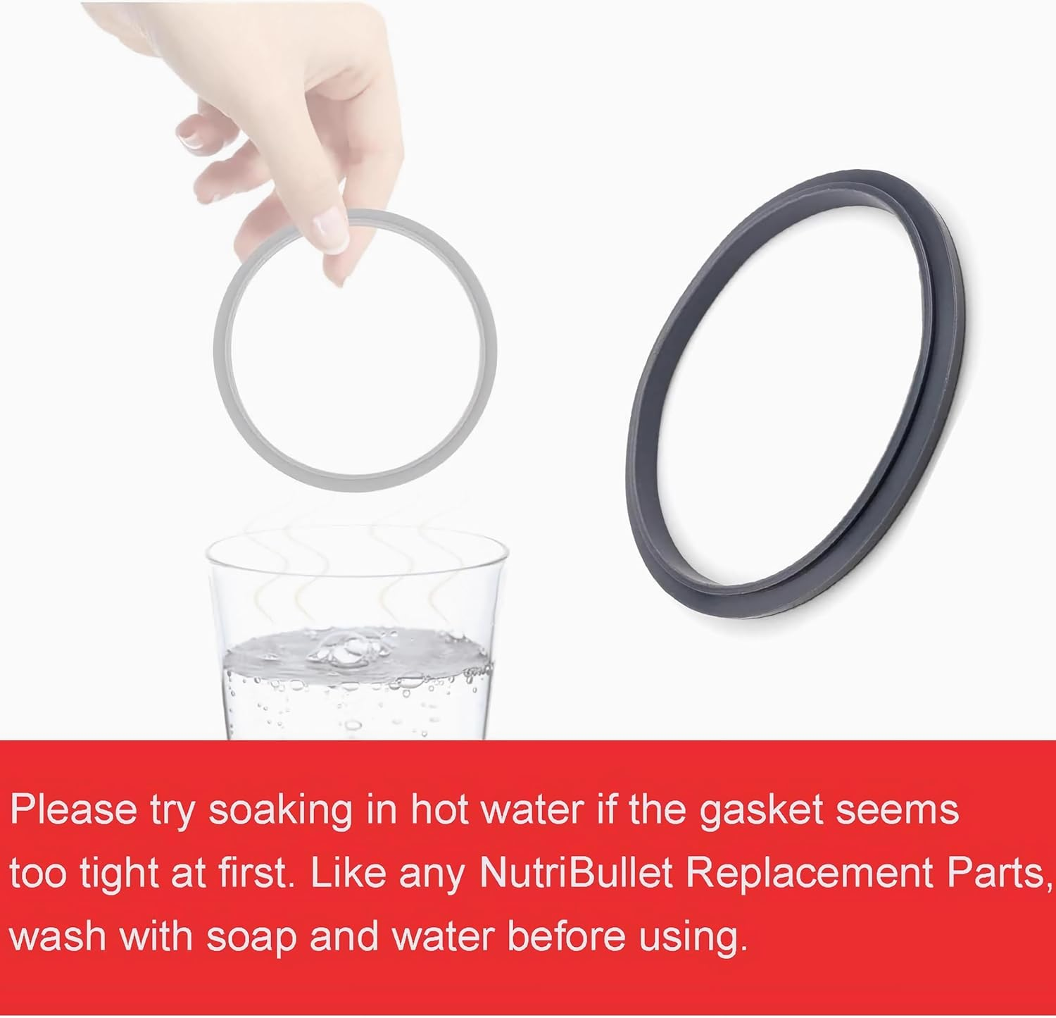 4 PCS Blender Seal Gaskets Silicone O-Ring,600W/900W Juicer and Blender Sealing Gaskets, High-Temperature Resistant Food-Grade Sealing Ring Rubber Ring Replacement Parts image number 4