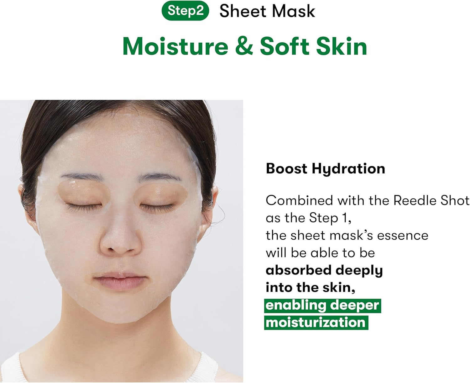 VT COSMETICS 2 Step Mask Reedleshot 100, Cica Reedle, Korean Skincare (1 Sheet Mask + 0.05 Oz Cream) image number 1