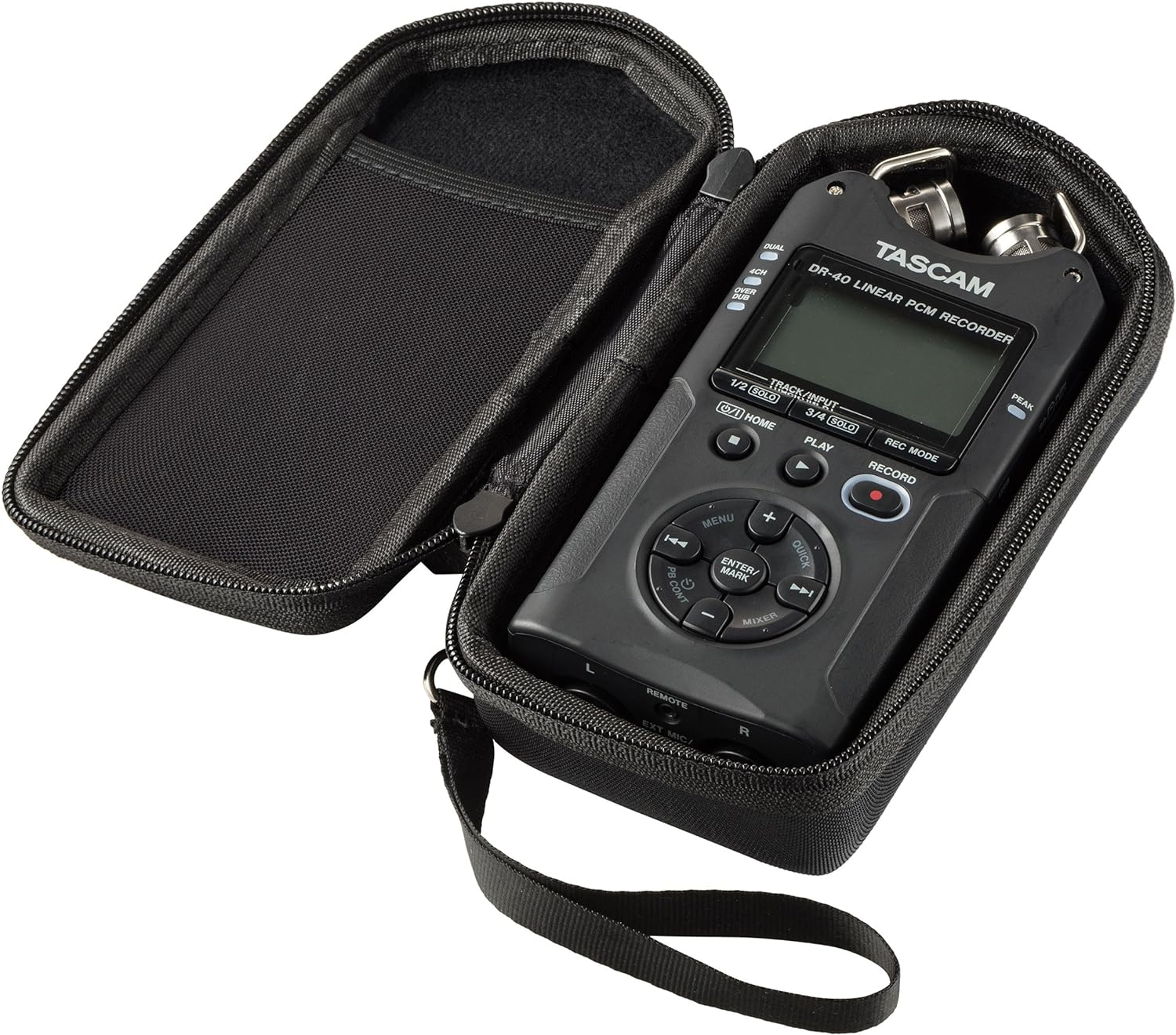 Hard CASE For: Zoom H4N. & For: TASCAM DR-40 Portable Digital Recorder. - with Mesh Pocket. by Caseling
