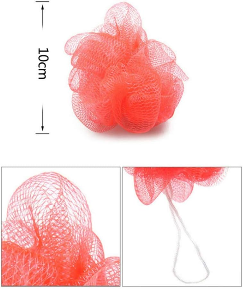 Soft Body Bubbles Sponge Bath Ball Nylon Scrubber Loofah Mesh Net Ball Cleaning Bath Sponge Multi-Color Shower Flower image number 5
