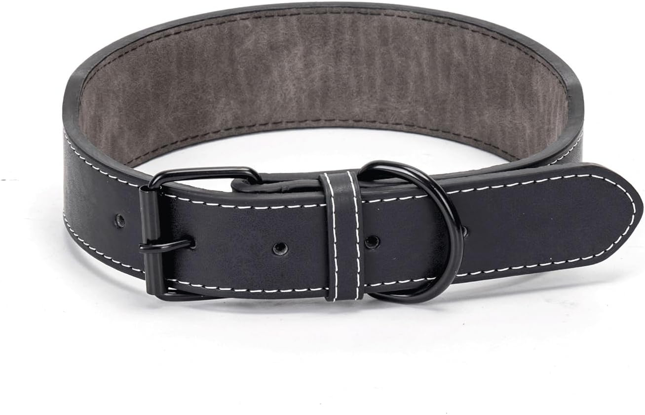 Durable PU Dog Collar, Adjustable and Lightweight; Ideal for Walks, Training and Outdoor Safety. image number 4