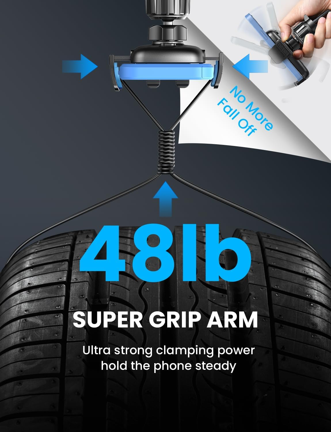 LISEN Car Phone Holder [2024 Upgrade] Air Vent Phone Holder for Cars [Never Slip & Fall] Super Stable Car Phone Mount Compatible with All Phones, Iphone 15 Pro Max plus 14 13 12 Series, Samsung S24 23 image number 1