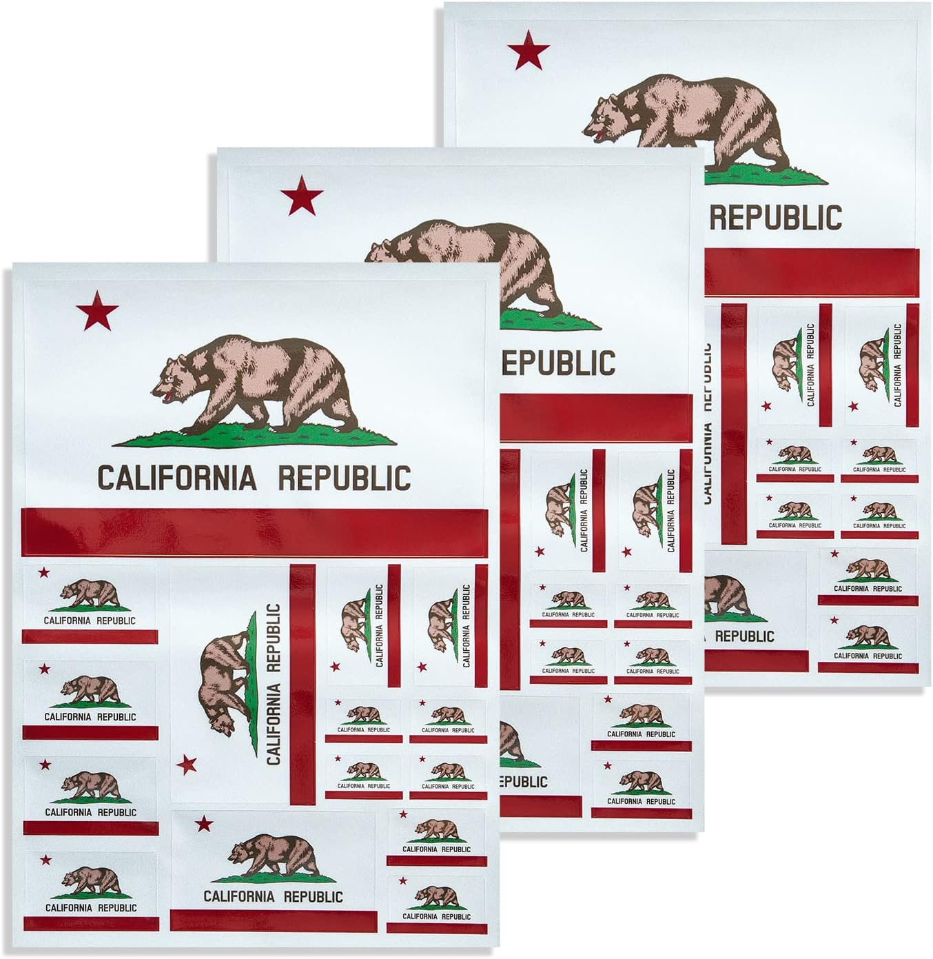 CANTENDO 3 Pack Pirate Jack Rackham Flag Decal - Pirate Jack Rackham Flags Reflective Vinyl Car Stickers - for Car Window Bumper Waterproof Sticker (12 X 8.5 Inch)