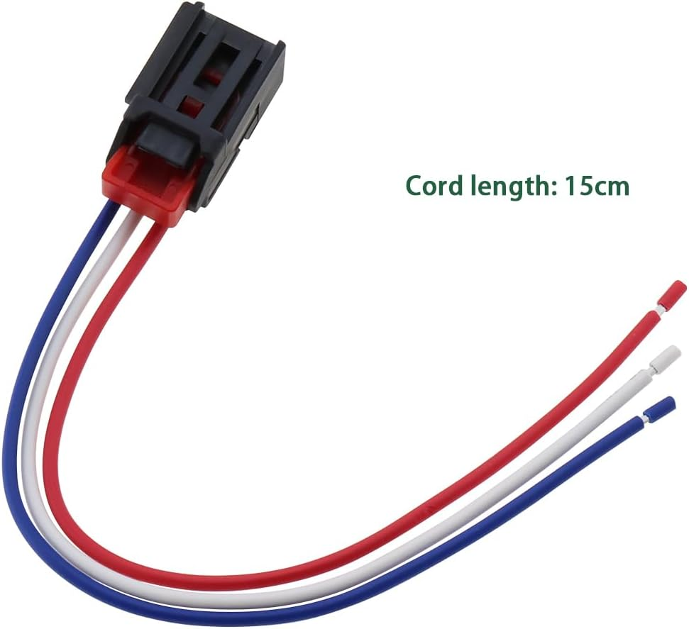 VGOL 1PC Car Tail Light Wiring Harness Connector 3 Pin Rear Tail Light Harnesss 7N0972703 Automotive Taillight Wire Connector Plug Compatible with VW