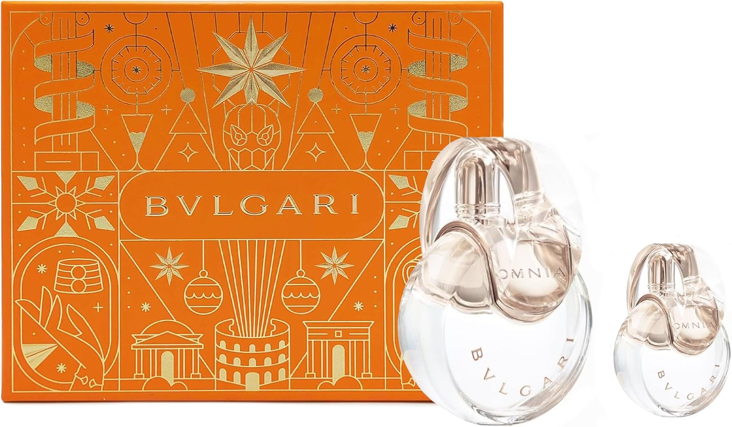 Omnia Crystalline by Bvlgari for Women - 2 Pc Gift Set 3.4Oz EDT Spray, 0.5Oz EDT Spray