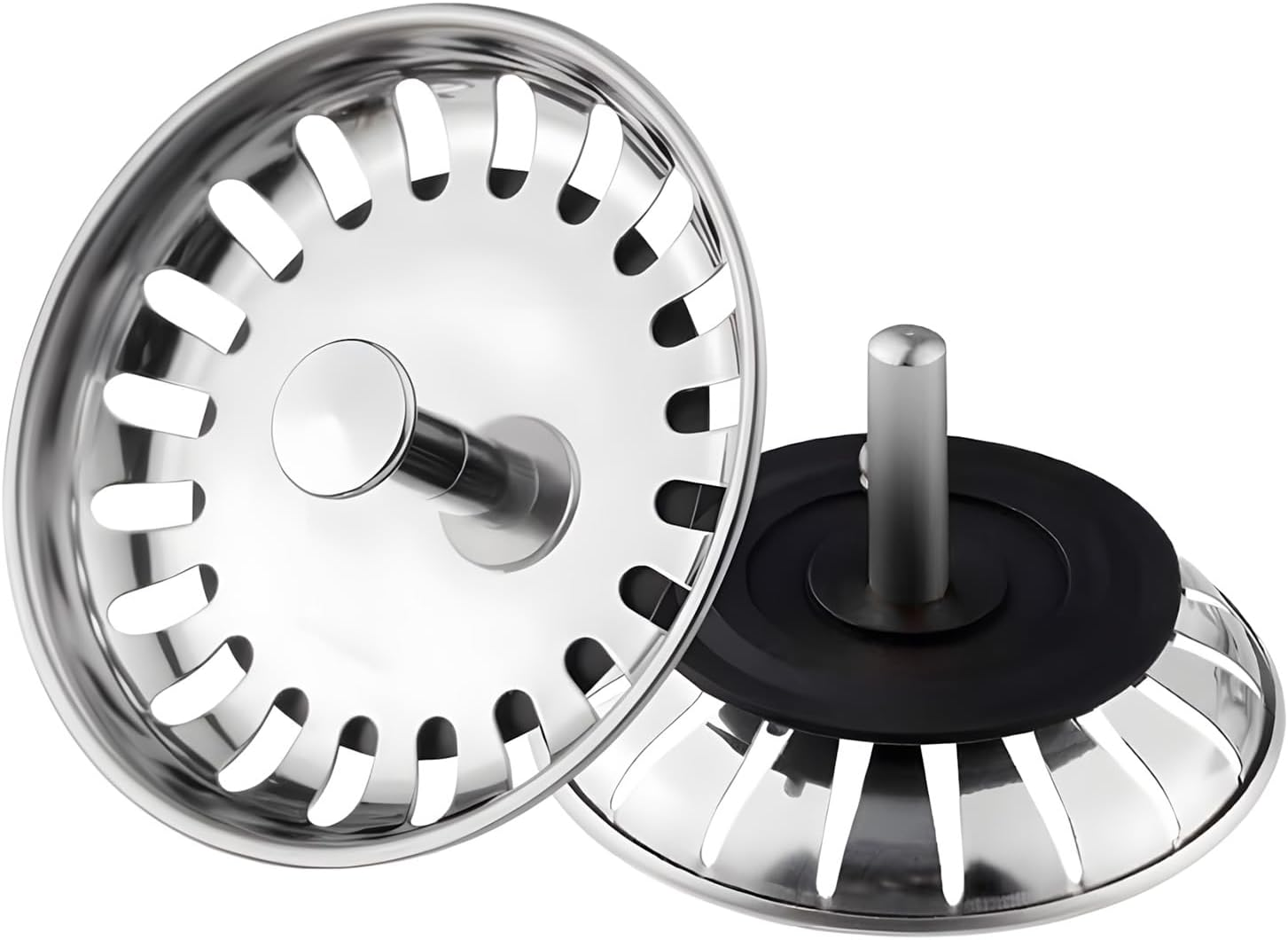 Sink Strainer Plug Drain Filter Stopper - Stainless Steel for Kitchen (82Mm, 2Pack)