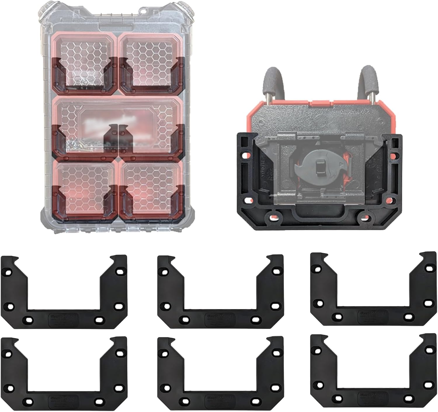 Stealthmounts Cleat 'N' Feet Packout Mounting Cleats V2 - Compatible with Packout Boxes, Locking Milwaukee Packout Accessories & Packout Feet | Packout Cleats | 6 Pack | Packout Wall Mount image number 4