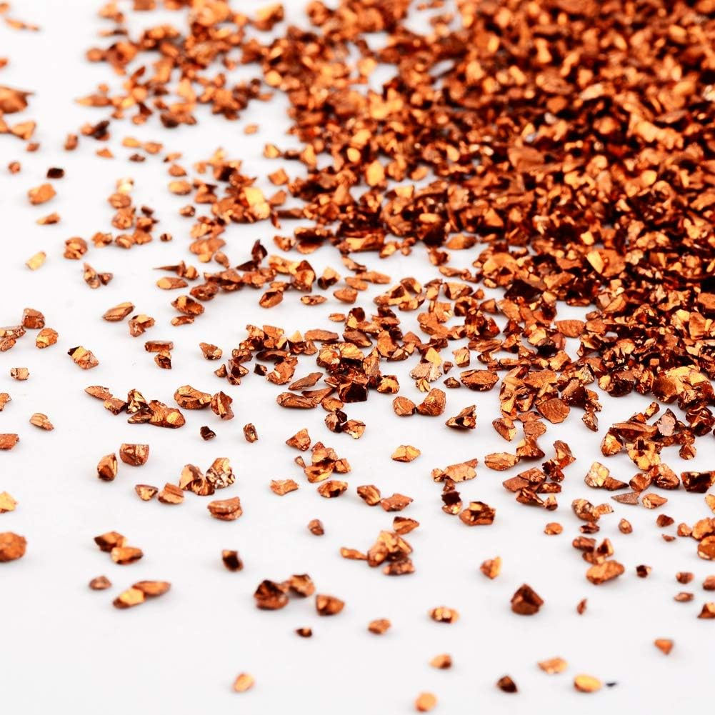 Crushed Glass Irregular Metallic Chips Sprinkles Chunky Glitter Multicolor 100G 2-4Mm for Nail Arts Craft DIY Vase Filler Epoxy Resin Mold Scrapbooking Jewelry Making Decoration (Multicolor, 2-4Mm)