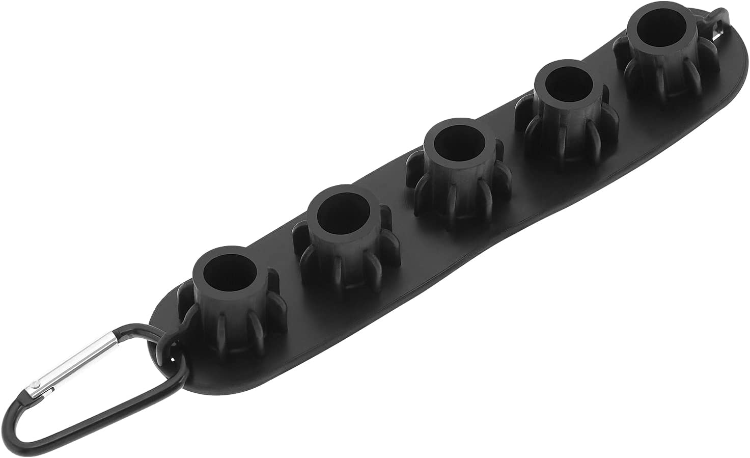 Ecsing Pressure Washer Nozzle Holder for Holding 5 Nozzles with Standard 1/4" Quick Connect Plug Rubber Nozzle Tip Storage Support with Metal Clip Black image number 6