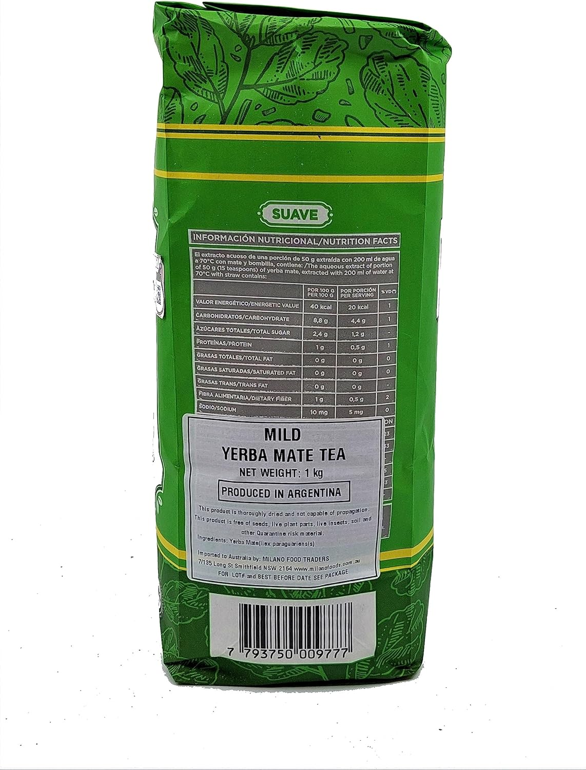 Pipore Yerba Mate Mild Tea, 1 Kg image number 4