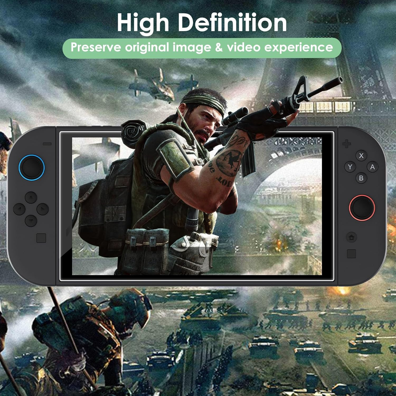 Bigqin 3PCS Screen Protector Compatible with Nin-Ten-Do Switch 2 2025 Tempered Glass Screen Protector, HD Clear, 9H Hardness, Bubble Free, Anti-Scratch Protection Film image number 1