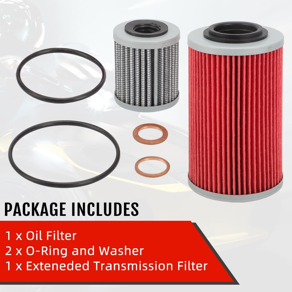 Can-Am Spyder SE5 Oil Filter W/Extended Trans Filter with Seal Kit image number 1