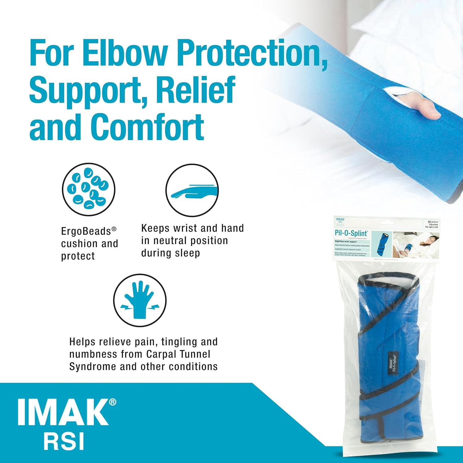 IMAK RSI Pil O Splint Wrist Support for Carpal Tunnel, Universal Size image number 6