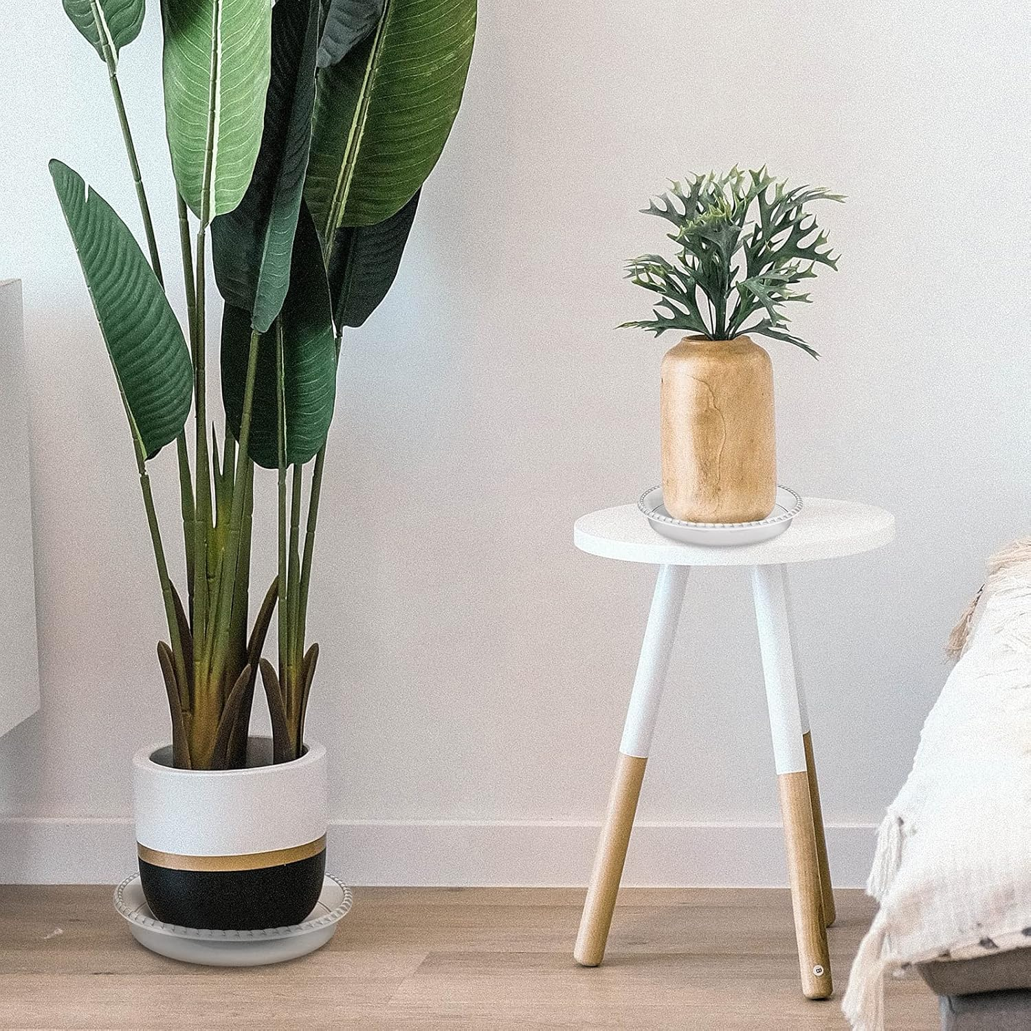 6 Pack Clear Plant Saucer 5 6 8 10 12 14 Inch, Plastic Plant Trays for Indoor, round Flower Plant Pot Saucer, Sturdy Plant Water Catcher Tray image number 2