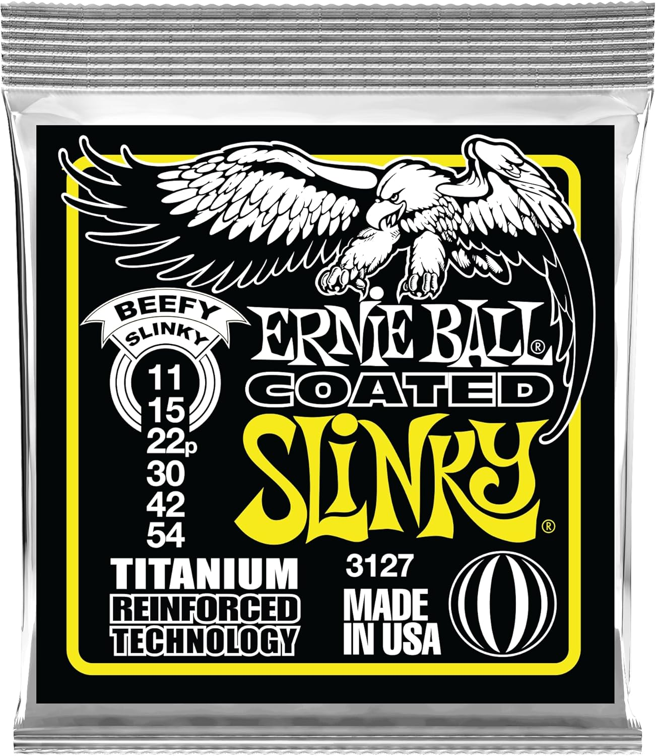 Ernie Ball Power Slinky Coated Titanium RPS Electric Guitar Strings - 11-48 Gauge