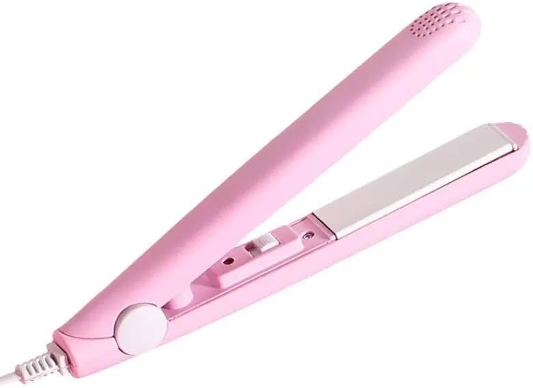 Cute Pink Werdeny Mini Ceramic Hair Curler & Straightener, 2-In-1 Curling Iron with 1/2 Inch Barrel for Short and Fine Hair image number 6