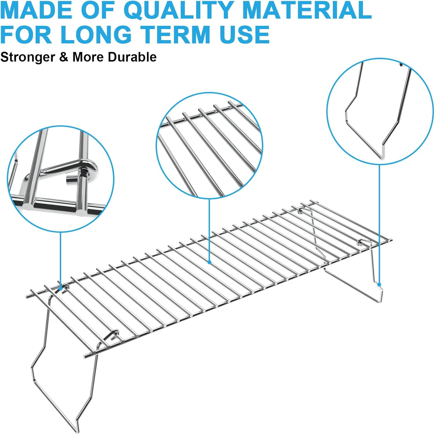 Universal Grill Warming Rack for Griddle, Wood Pellet Smoker and Gas Grill, Rack for Weber for Traeger for Blackstone for Char-Broil and Other Brand Grills image number 5