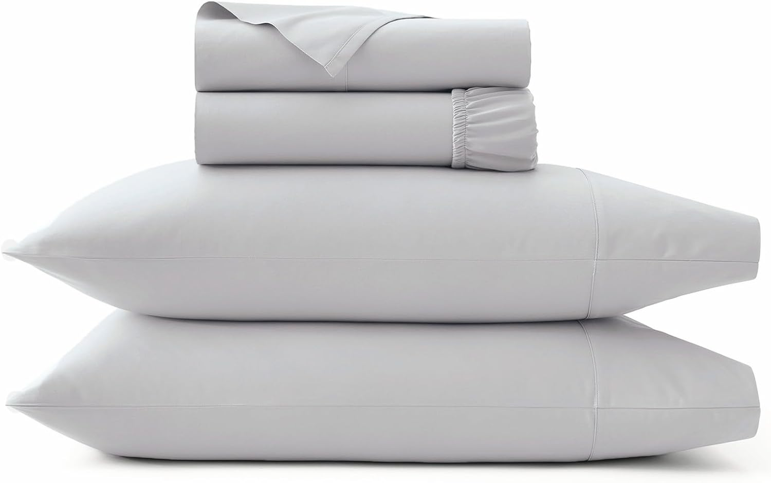 Park Avenue 500 Thread Count Natural Cotton Sheet Set, King, Light Grey image number 1