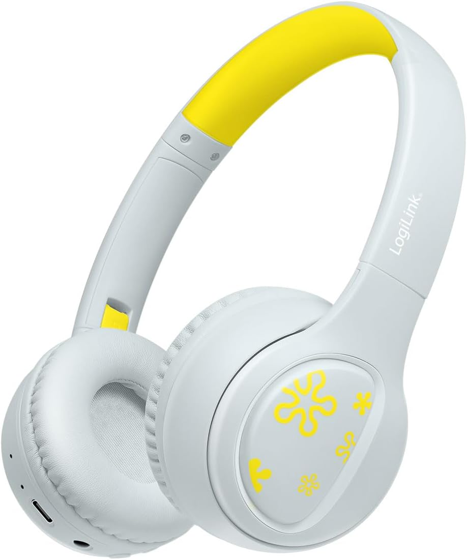 Logilink My First Foldable Kids Headset (BT 5.4) Volume Limit Max 85Db with Microphone (Pink/Light Blue)