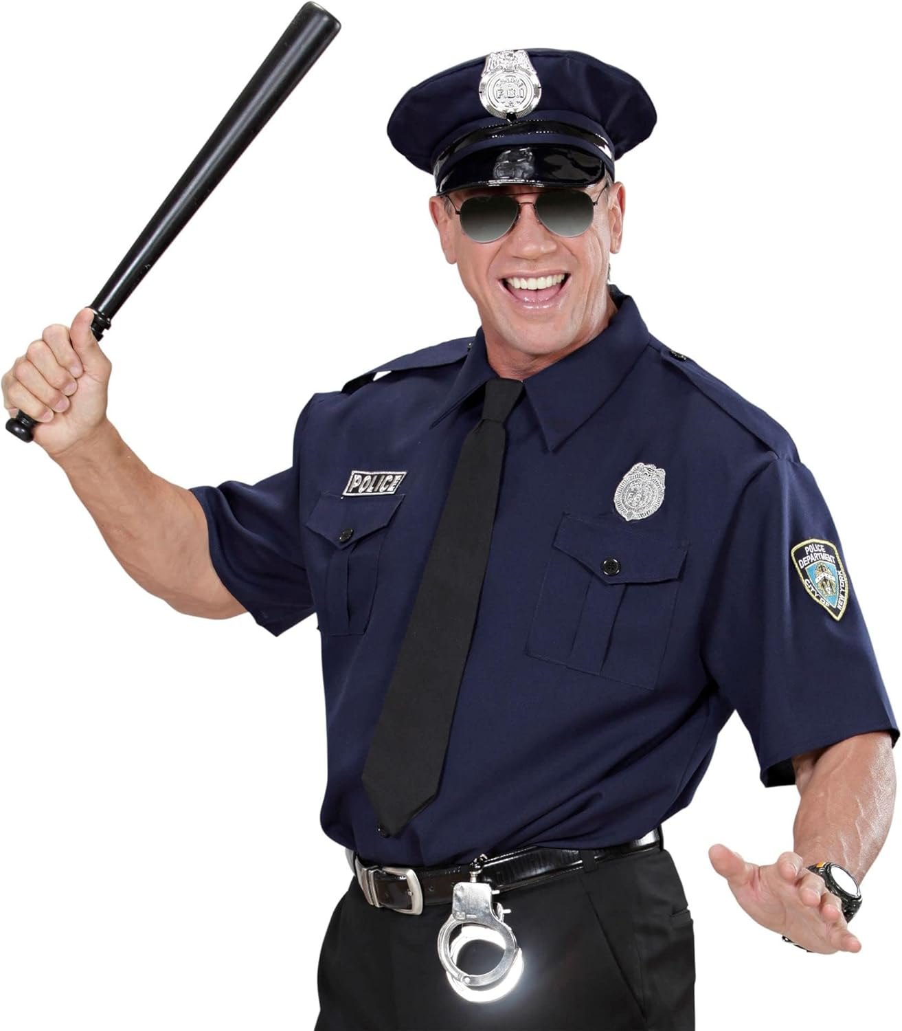 "POLICE OFFICER" (Shirt, Tie, Hat) - (XL)