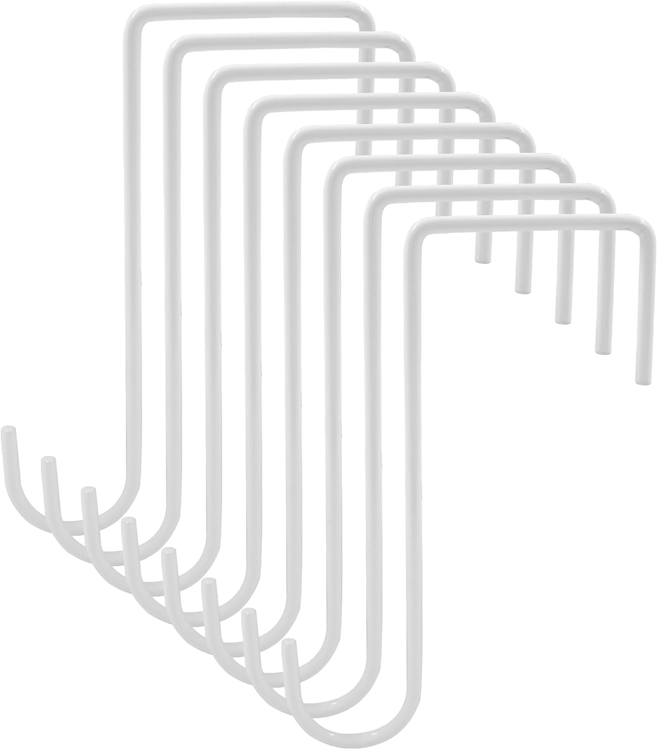 Hitefu 6PCS Vinyl Fence Hooks, 2 X 6 Inches Patio Hooks, Black Powder Coated Steel Hangers for Hanging Bird Feeder, Plants, Lights, Planters, Pool Equipment image number 4