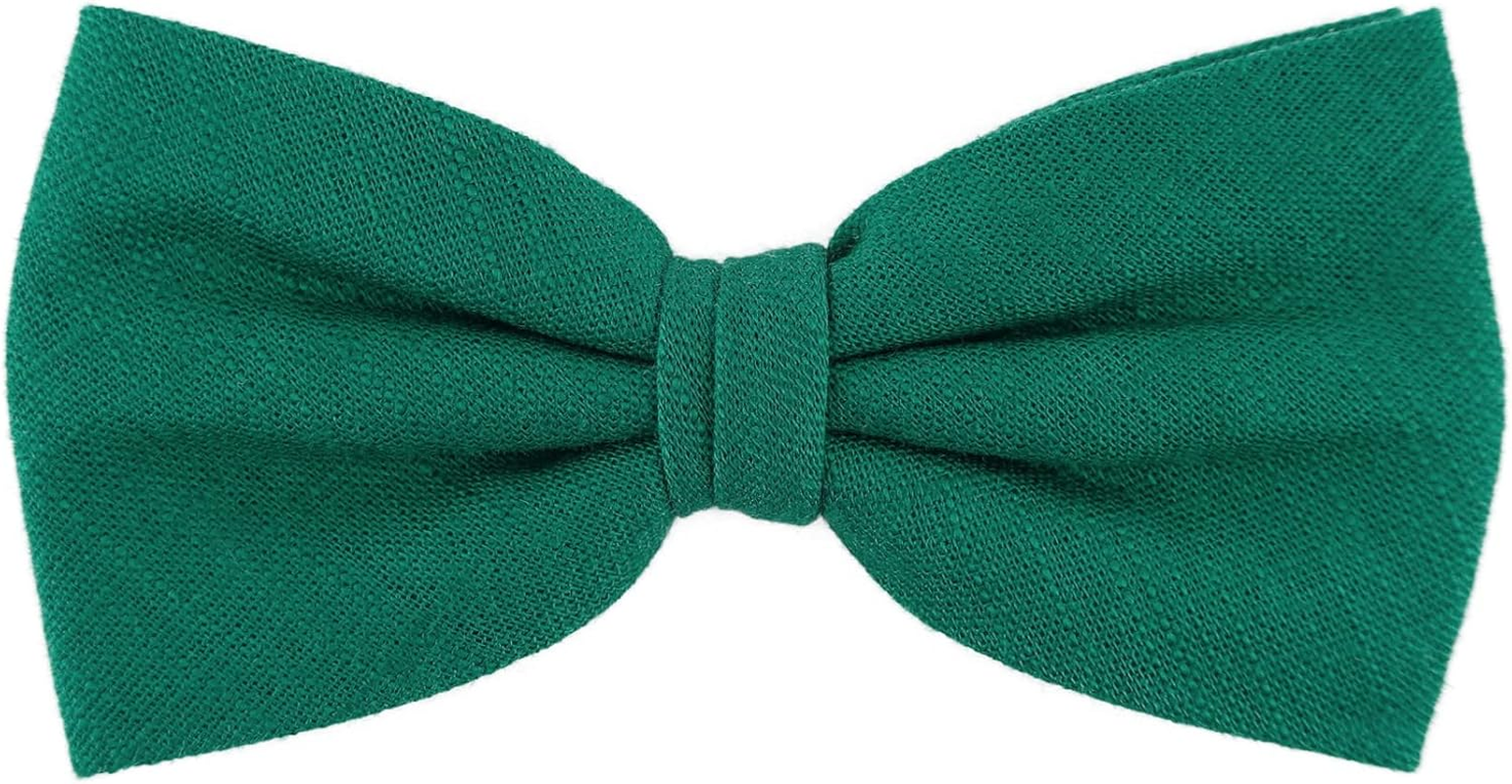 Tigertie Plain Bow Tie, Pre-Tied Bow, 100% Linen + Storage Box image number 5