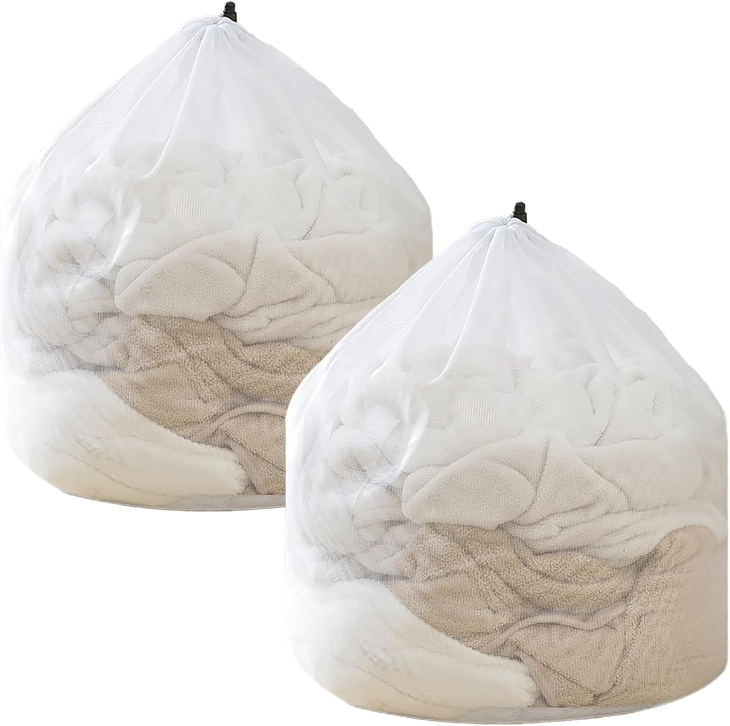 2 Pcs Large Mesh Laundry Bag with Drawstring,23.6&times;35.4Inch Washing Bag Coarse Net for Washing Machine