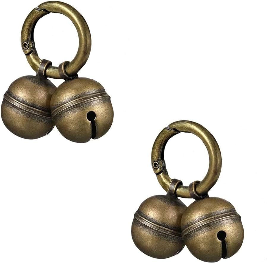 4 Pcs Cat Dog Collar Copper Bells Brass for Pet Tracking,4 Extra Loud Dog and Cat Bells,Copper Bells with Quick Clips, Other, Other, Other image number 2