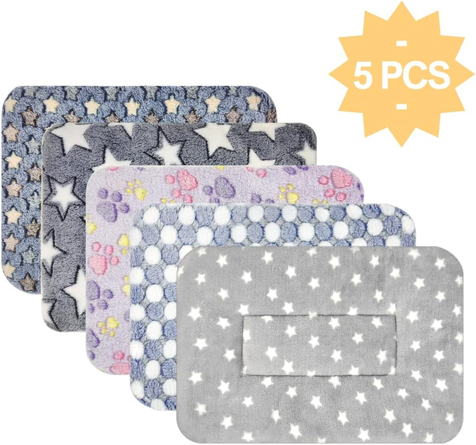 5 Pcs Guinea Pig Beds Soft&Warm Hamster House Rabbit Bunny Accessories Ferret Hedgehog Chinchilla Squirrel Supplies Small Animal Sleep Pad