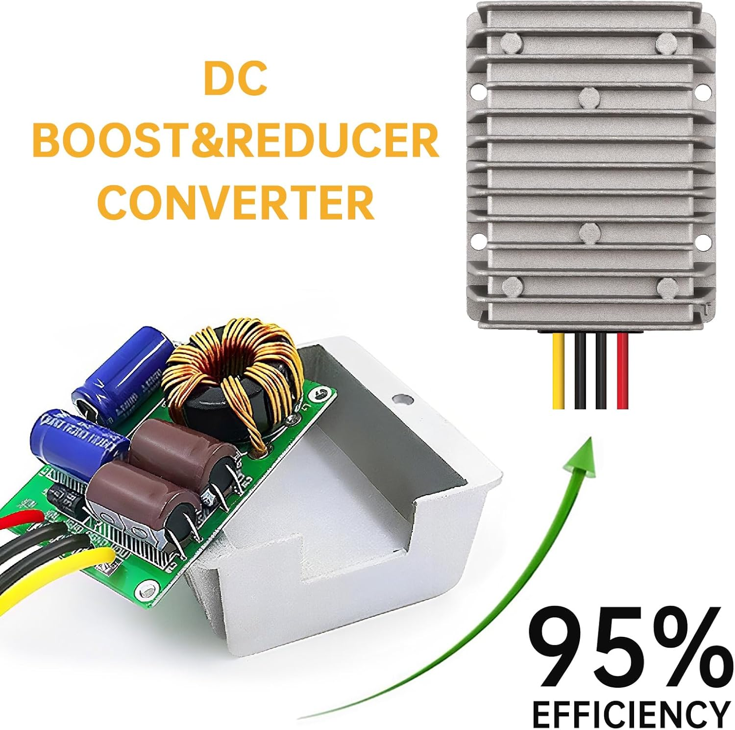 Areyourshop Waterproof Converter Regulator DC 8V-40V to 12V 20A 240W Booster/Buck Converter Step Down/Up Regulator Voltage Converter for On-Board Electrical Appliances,Led Light,Outdoor Lighting image number 3