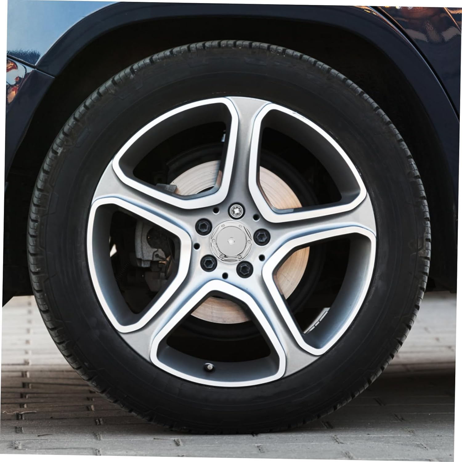 JUMPLAWN Car Wheel Center Cap 4Pcs Wheel Center Caps for Rims Automotive Hubcap Cover for Car Enhance Vehicle Appearance image number 1