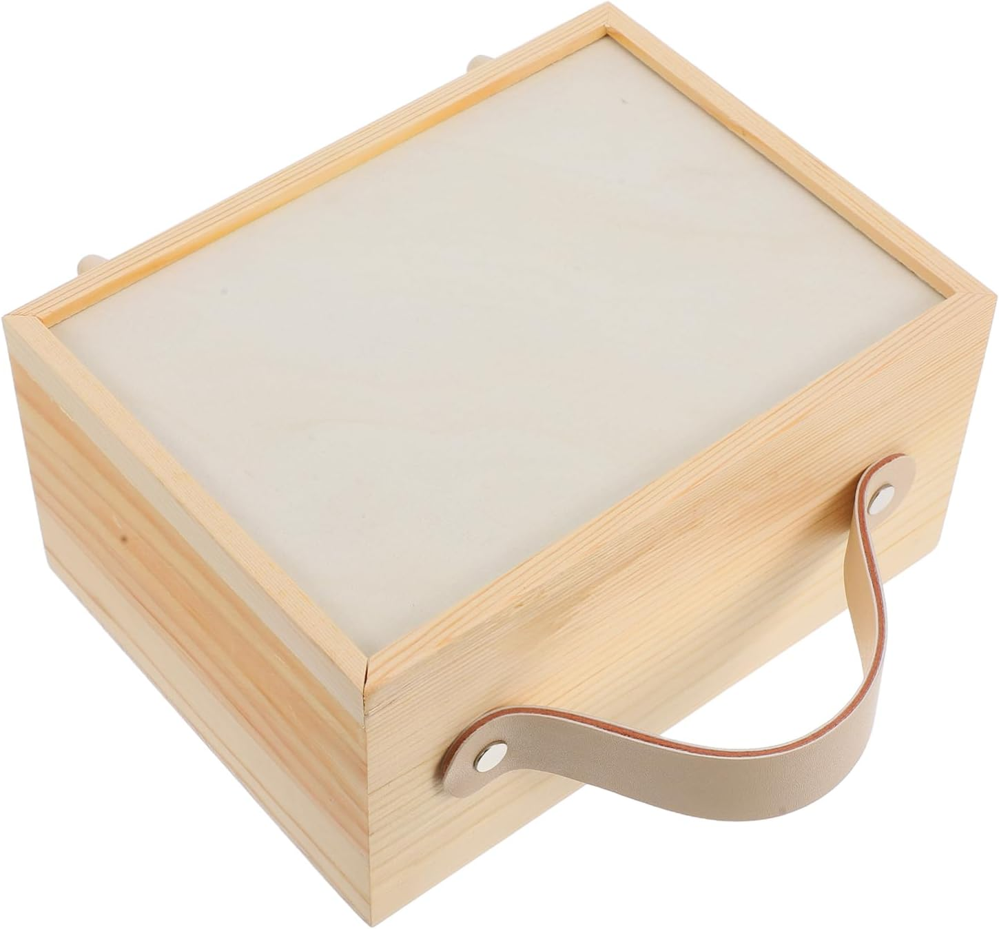 Multipurpose Wooden Jewelry Boxes Handle for Chocolates Snack Box Craft Storage Diy Painting image number 6