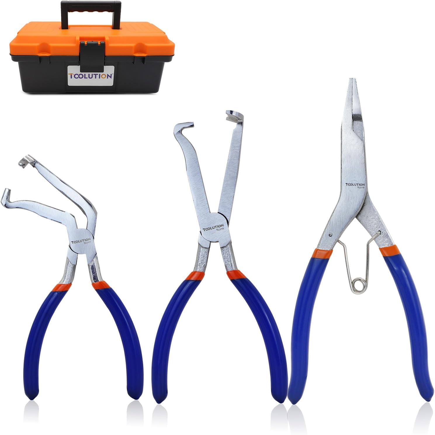 8 Inch Electrical Disconnect Pliers 2Pcs, Automotive Connector Pliers Set for Push Tab Style Plugs, Electrical Connector Removal Tool for Cars, Fuel Lines, Sensors