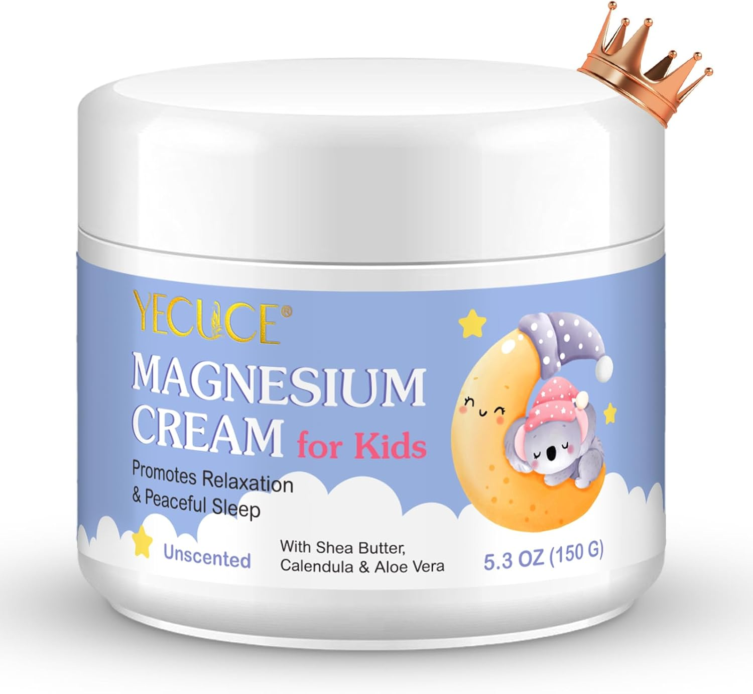 Magnesium Cream for Kids - Topical Magnesium for Sleep & Skin Hydration, Soothe and Nourish Skin with Calendula, Aloe Vera & Shea Butter, Gentle Formula, 150G image number 1