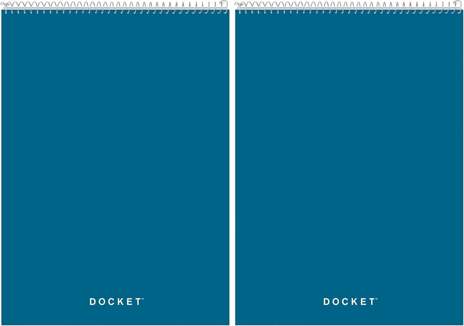 TOPS Docket Wire-Bound Writing Pad, 8-1/2" X 11-3/4", Blue Heavy-Duty Cover, Extra-Strong Back, White Paper, Legal Rule, 70 Sheets (99614) image number 6