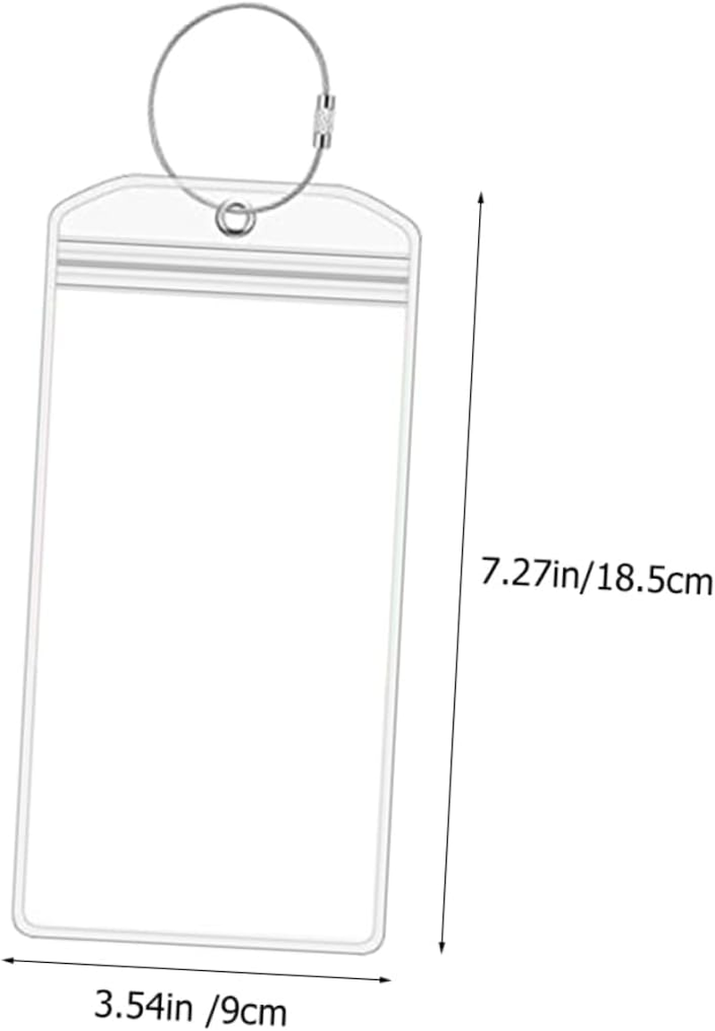 SEWOART 6Pcs PVC Luggage Tags Name Id Card Travel-Friendly Suitcase Labels for Easy Identification Compact for Backpacks Suitcases image number 3