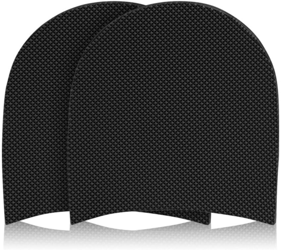 1 Pair anti Slip Rubber Shoe Soles anti Skid Rubber Soles Thickness 3Mm Rubber anti Skid Shoes Heels Repairing Tool for DIY Shoe Repair, Shoe Repair Rubber Heel Replacement anti Slip Heel Pads (Black)
