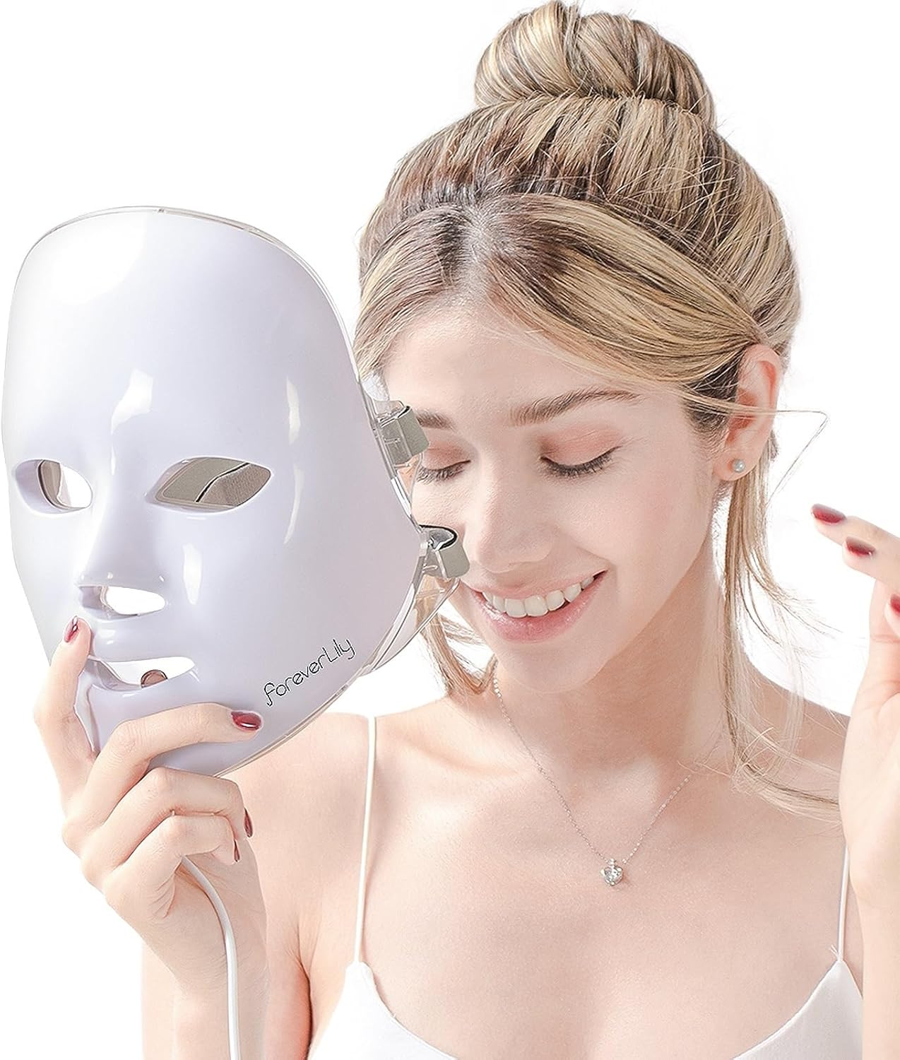 LED Facial Mask 7 Colors Photon LED Light Therapy Face Mask, Red Light Mask, Home Face Lifting Skin Rejuvenation Beauty Mask image number 2