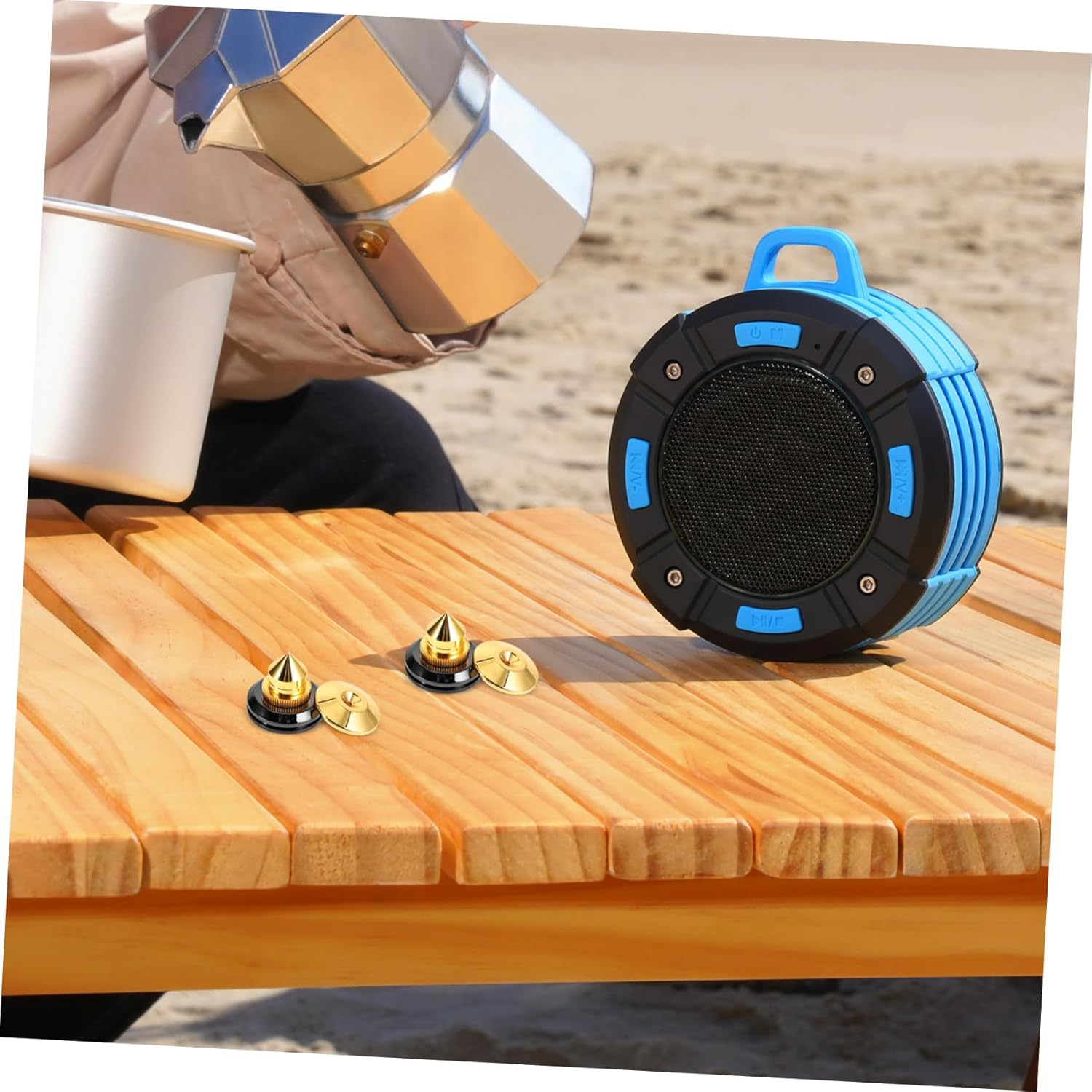 LAPYAPPE 4Pcs Sturdy Speaker Isolation Feet Shock Absorption for Home Audio Equipment Speaker Isolation Feet Spikes Pads image number 3