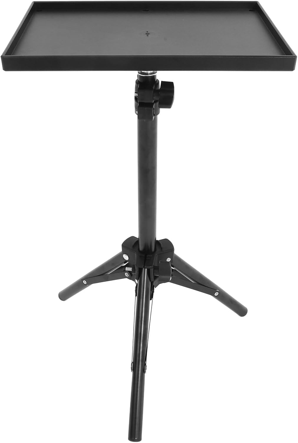 Alasum Adjustable Projector Stand Tripod for Laptop, Heavy Duty Floor Stand with Anti-Drop Tray, Ideal for Home, Office, Dj, and Presentations, Black, 18.9 X 9.8 X 9.8 Inches