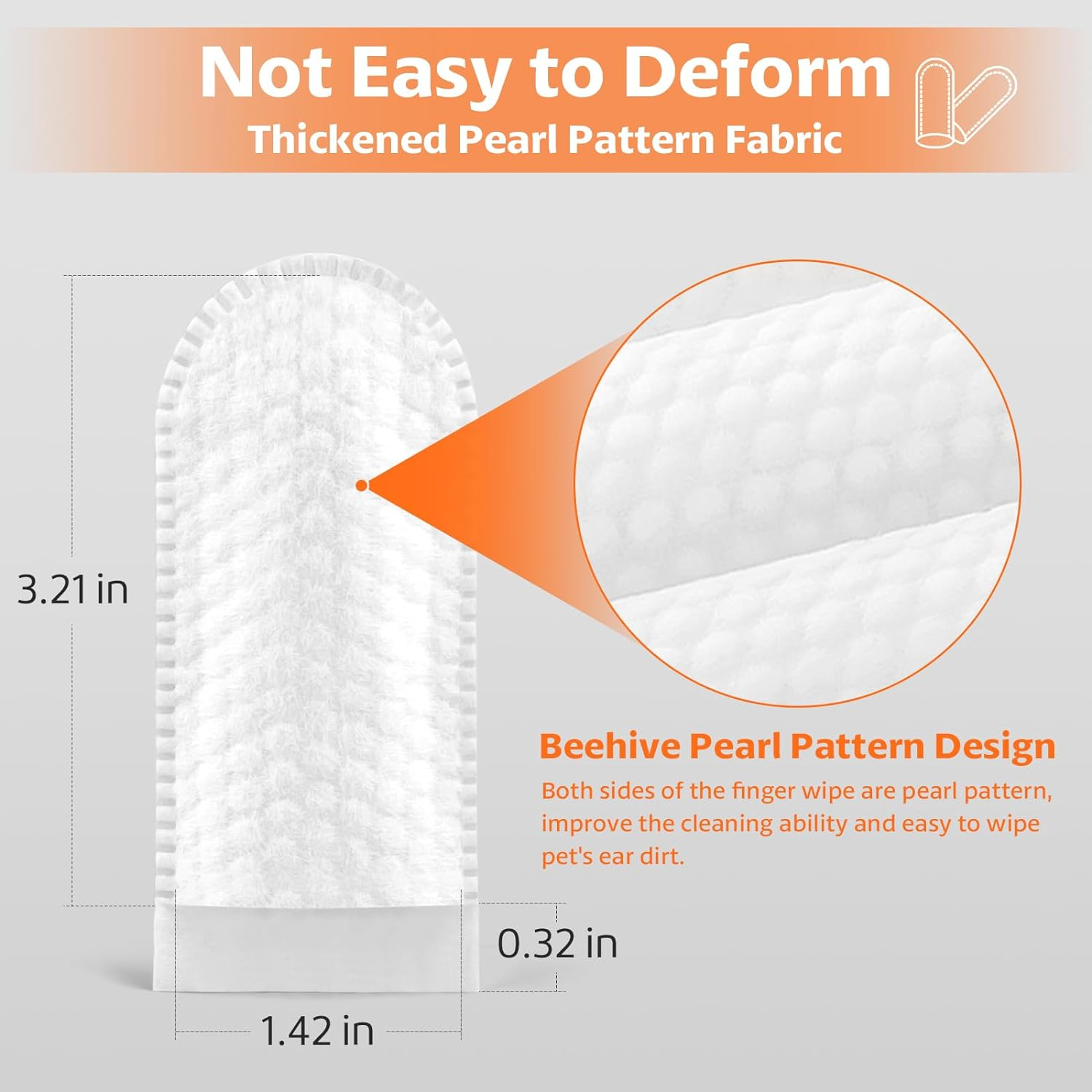 OBSEDE Ear Cleaner Finger Wipes, Grooming Kit Care for Dogs and Cats Regular Soothing Odor Control Reduce Dirt Wax Build up Pet Supplies Easy to Use Fresh Coconut Scent, 60 Count